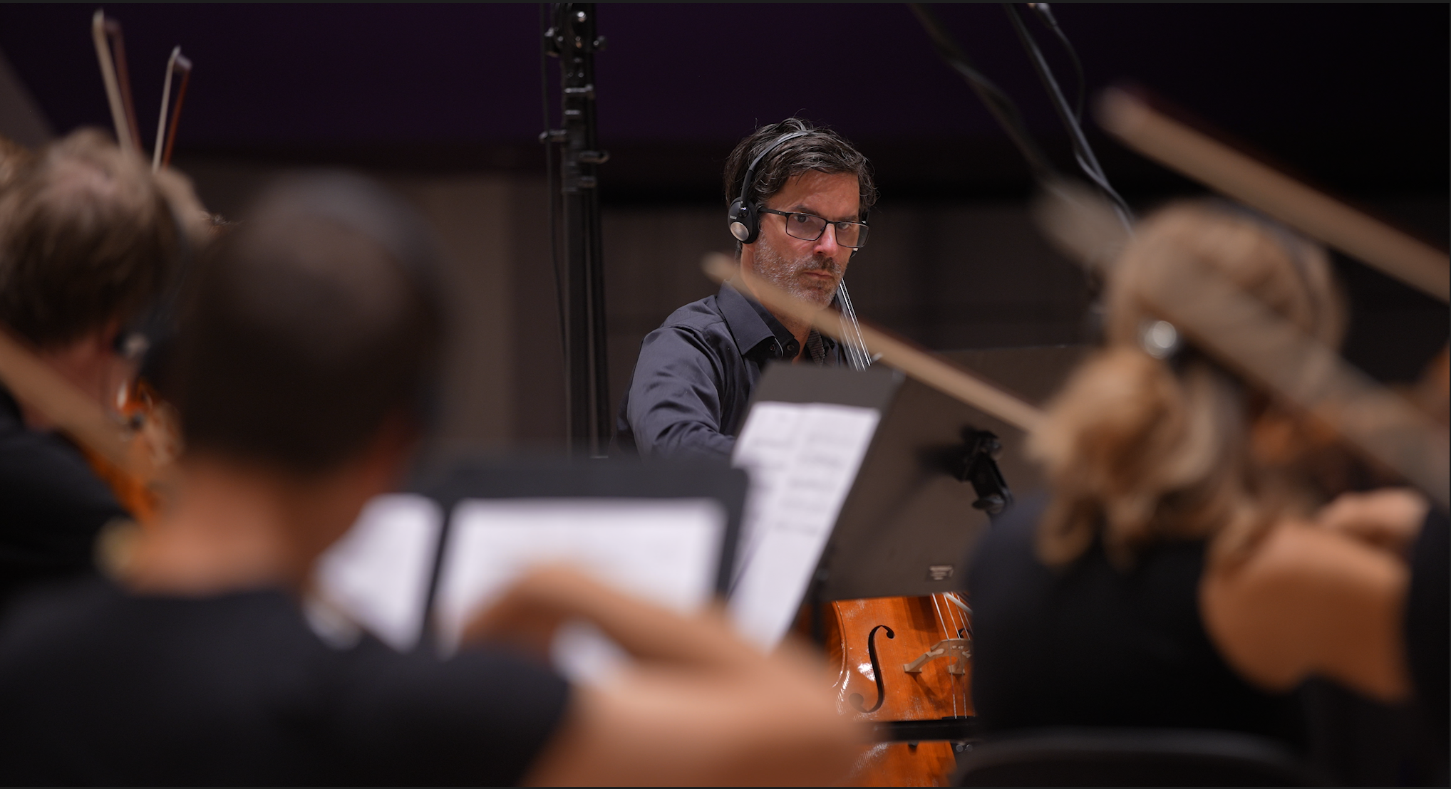 J.T. Peterson conducting orchestra